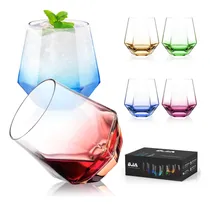 Comprar Oja Juego De 6 Copas De Vino Sin Tallo, Copas De Vino De Col