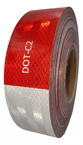 comprar Cinta Reflectante Seguridad Rojo Blanco 45 Mts Dot C2 Legal