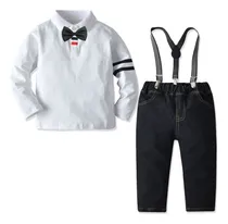 Comprar Traje De Niño, Camisa Con Tirantes, Pantalones Vaqueros, [u]