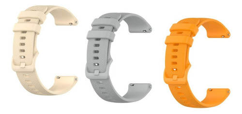 3x Pulseiras Silicone Compatível Com Garmin 255s/255s Music