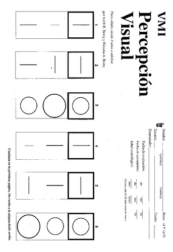 Vmi Prueba Beery -formato De Percepcion Visual Paq.15