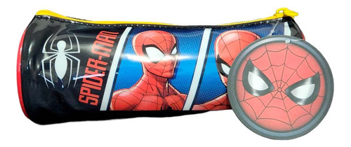 Lapicera Spiderman Negra Marvel Disney Original Cilindrica