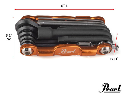 Combinación Pearl Tech Tool Drum Key Y Drum Set Multi-t...