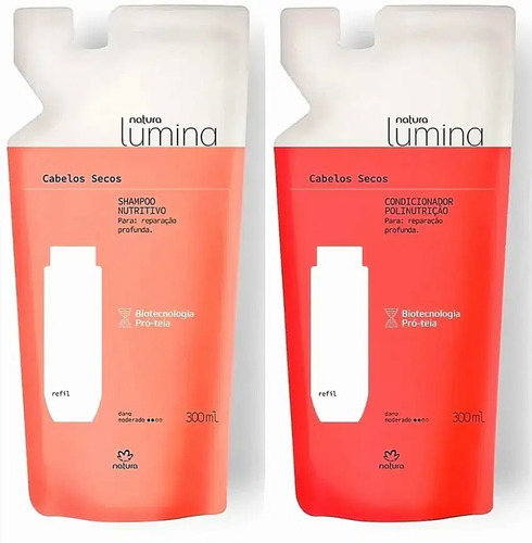 Lumina Cabello Secos Kit Repuestos Shampoo + Acondicionador