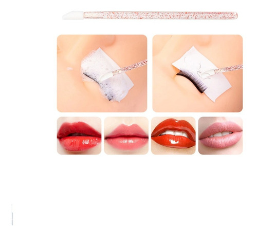Imagem 3 de 3 de Aplicador De Batom E Gloss Cotonete Descartável 100 Un