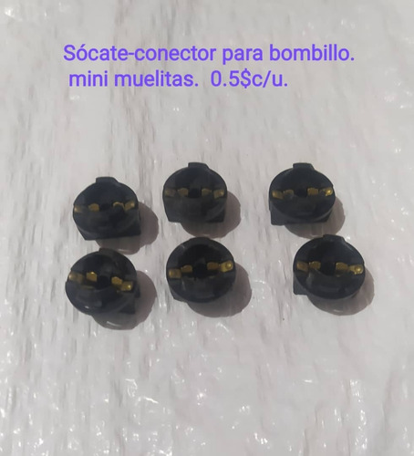 Socate Conector Para Bombillos Mini Muelita