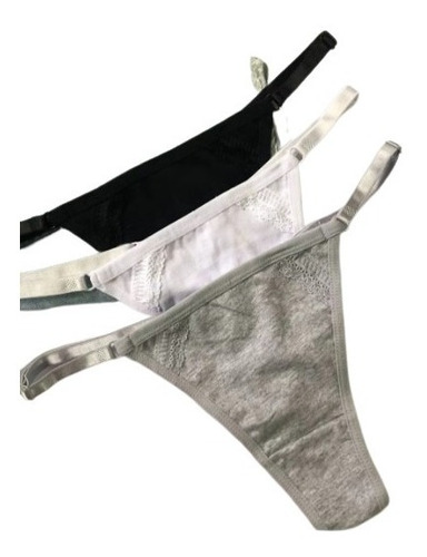 Panty Hilo Pack De 3 Piezas En Algodón O Encaje Stretch