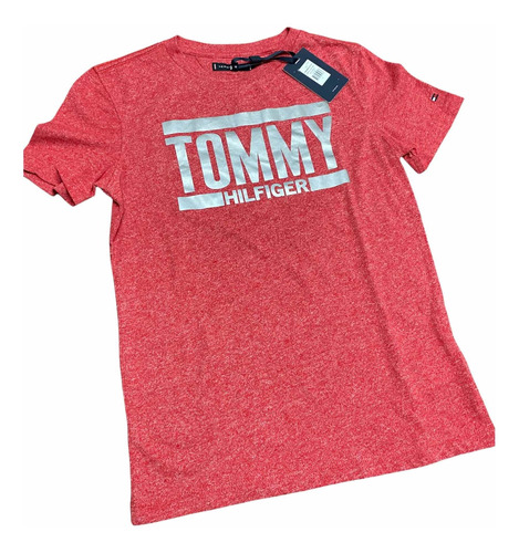 Playera Tommy Hilfiger Para Niño Talla 10 Color Rojo