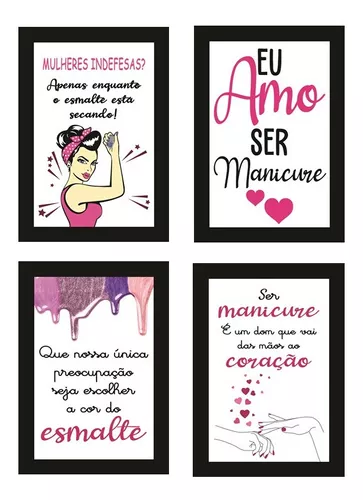 Quadros com Frase Salão de Beleza