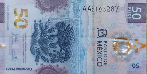 Billete De 50 Pesos De Ajolote