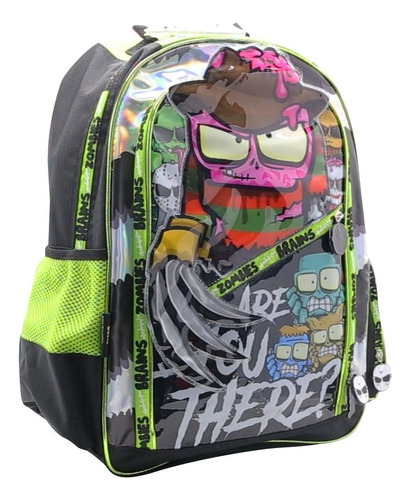 Mochila Espalda Infantil Ultra Zombies Color Negro Diseño de la tela Poliéster