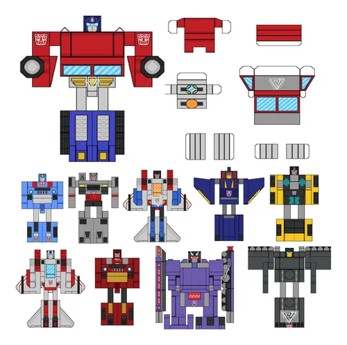 comprar Transformers G1 Cubecraft X 180 Modelos Papercraft (x Mail)