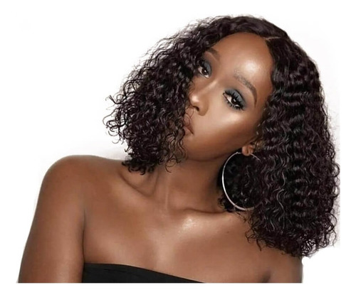 Peruca Cabelo Humano Ondulado 25cm