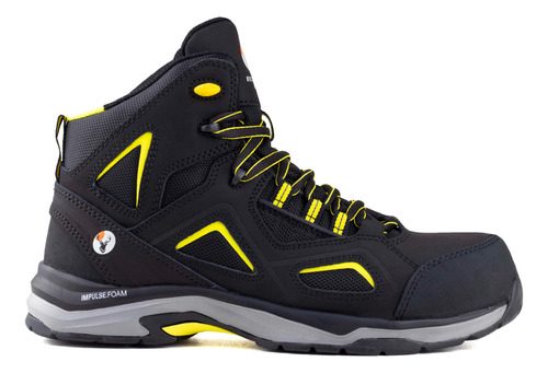 Bota Dielectrica Con Casquillo Berrendo 7711 Negro Amarillo