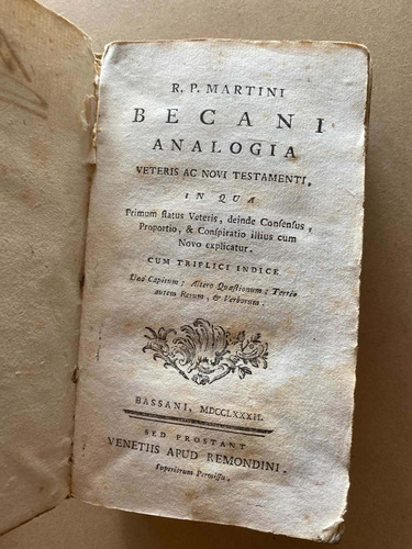 Becani Analogia Veteris Ac Novi Testamenti - Martini, R.p.