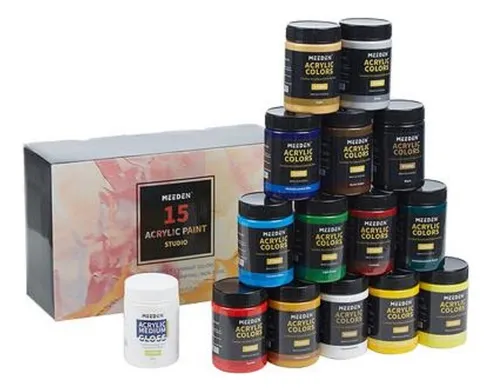 Set Pinturas Acrílica 15 Meeden (100 Ml Colores Vibrantes)