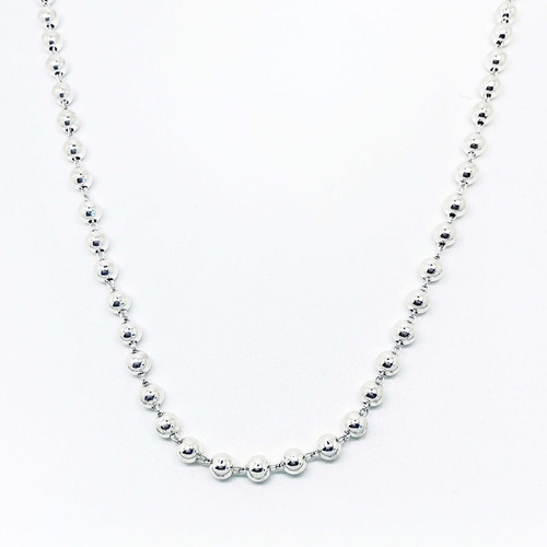 Gargantilla De Cuentas De 45 Cm Plata 925joyeria Piriz