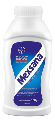 Polvo desodorante Bayer Mexsana con triclosan 160g