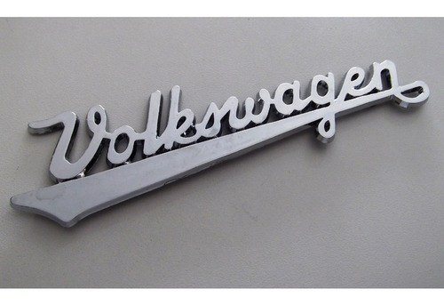 Emblema Letreiro Volkswagen Manuscrito Cromado Fusca Kombi