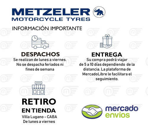 Cubierta Metzeler 110/80-19 Tl Tourance Enduro Street