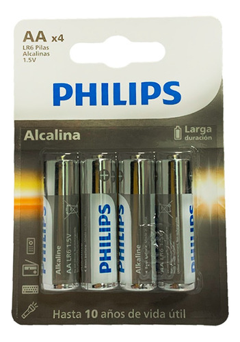 Kit 4 Pilas Alcalinas Phillips Aa