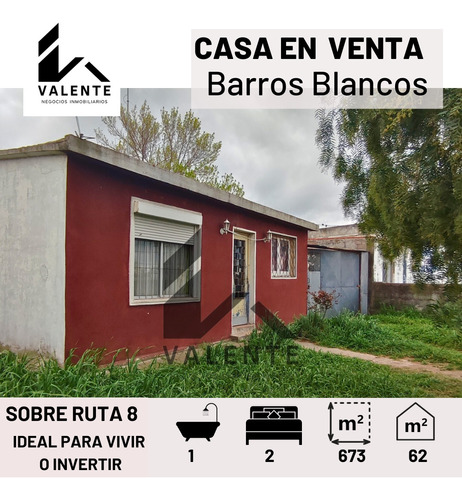 En Venta Casa En Barros Blancos Sobre Ruta 8 Km 24.800 Próxima A Muchos Comercios De Interés Terreno De 673m²