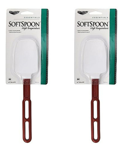 Espátula De Plástico Softspoon Vollrath, Blanco (juego De 2)