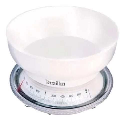 Balanza de cocina analógica Terraillon T206 pesa hasta 2kg blanca