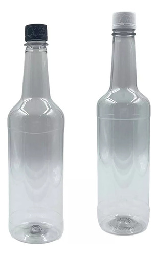 Botella Licorera 750 Ml Plastico Pet Con Tapa Seguridad X 50