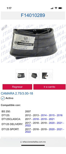 2 Pzas Cámara 2.75/3.00-18