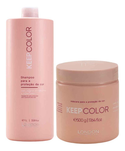 Kit Keep Color Shampoo 1l E Máscara 500g London Cosméticos