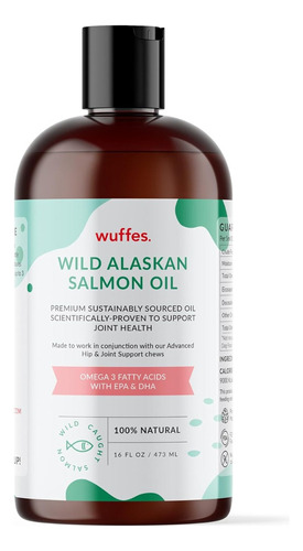 Aceite De Salmón Salvaje De Alaska Wuffes 473 Ml