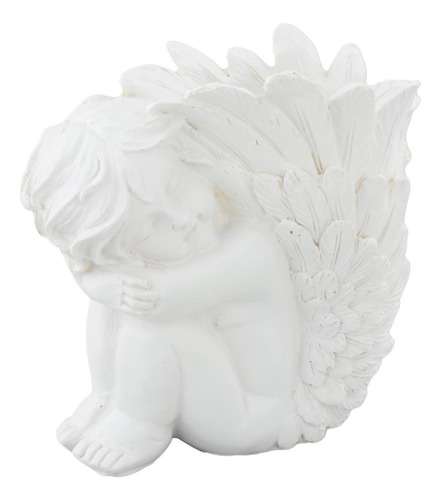 Florero Con Escultura De Niña Ángel, Decoración Vintage Para