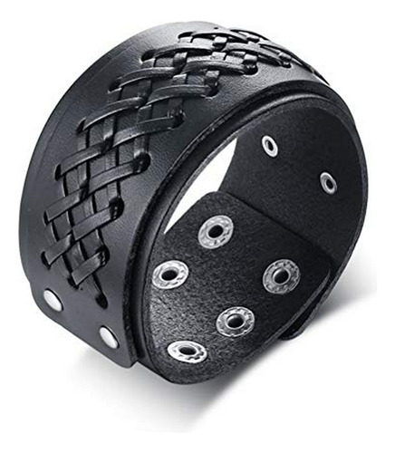 Ra De Puño - Mens Braided Leather Bracelet Wrist Cuff Wristb