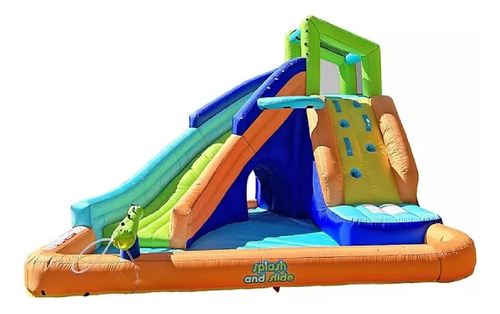 Inflable Acuatico Splash Mega Gandre Con Tobogan Y Tunel 