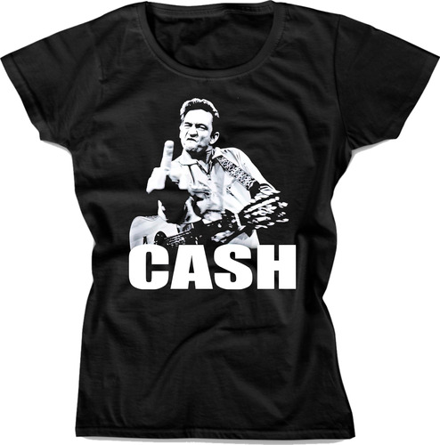 Playera Johnny Cash Finger Mujer