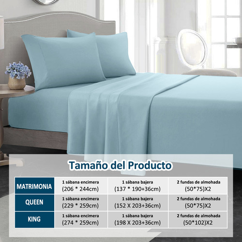 Juego De Matrimoniale Sábanas Solid Design Ultra Suave
