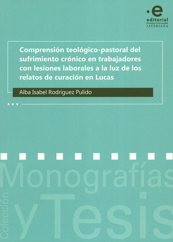 Libro Comprensión Teológico-pastoral Del Sufrimiento Crónico