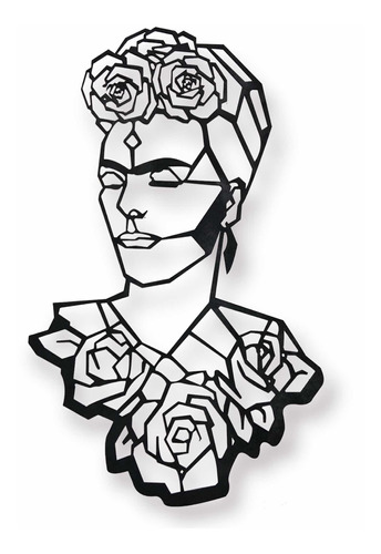 Decoración Cuadro De Frida Kahlo Mdf 3mm (84cm)