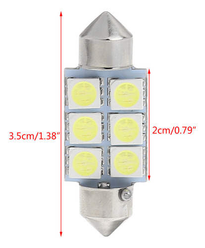 Lámpara Chip Smd De 6 Led Canbus Para Lectura, Lámpara Domo