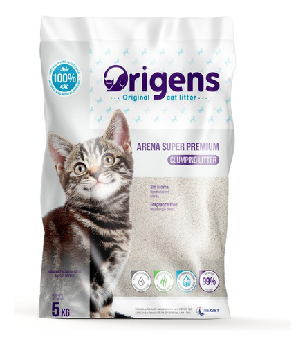 Origens - Arena Sin Aroma 5 Kg Para Gatos