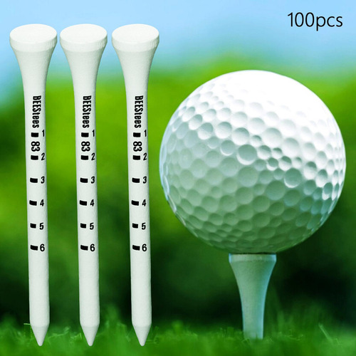 100 Peças De Golfe Tees Suporte De Bola De Golfe 83mm