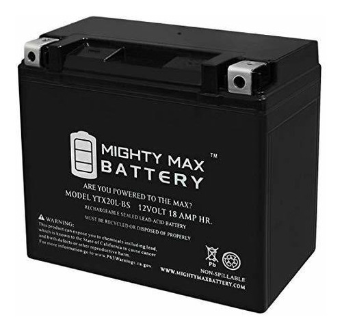 Batería Mighty Max Ytx20l-bs Power Sport Serie Agm Batería S