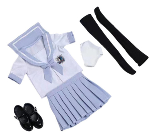 Traje De Uniforme De Colegiala A Escala 1:6, Ropa Para