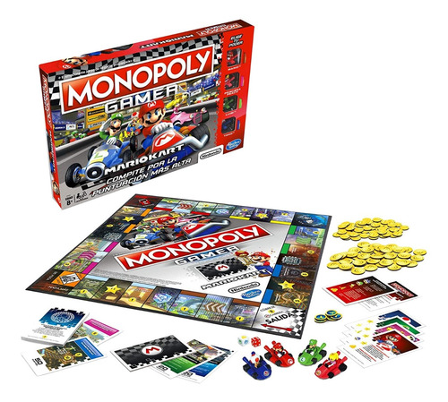 Juego De Mesa Monopoly Gamer Mario Kart Hasbro E1870