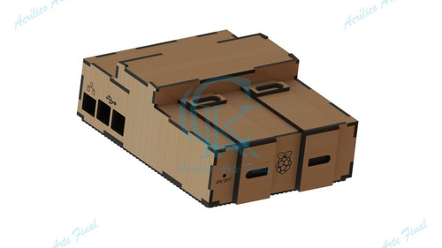 Case Raspberry Pi3 Mdf Snes 10 Peças