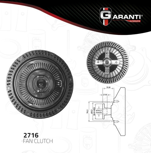 Fan Clutch Ford E-150 Econoline L6 4.9l 1987-1991