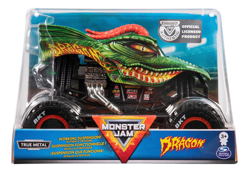 Toy Monster Truck Monster Jam Dragon Oficial A Escala 1:24