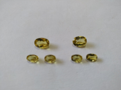 Berilo Extra Natural, Heliodoro 6 Ovais Com 3,5 Ct Amarelo