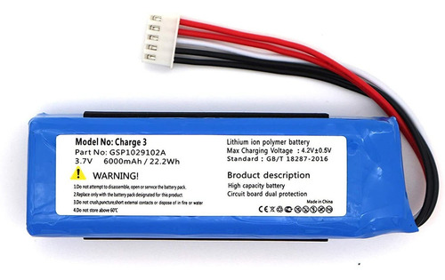 Bateria Jbl Charge 3 Gsp1029102a Cable Rojo A La Derecha